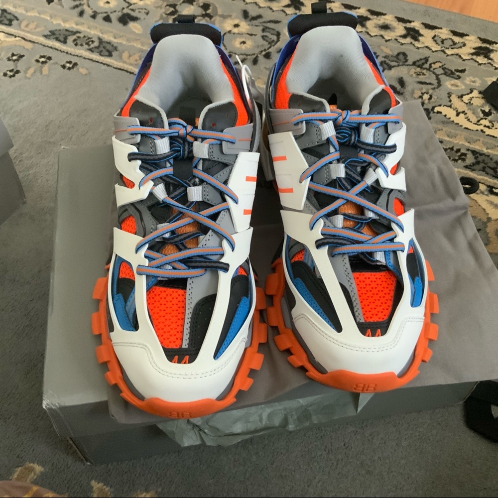 Balenciaga track runner orange and grey